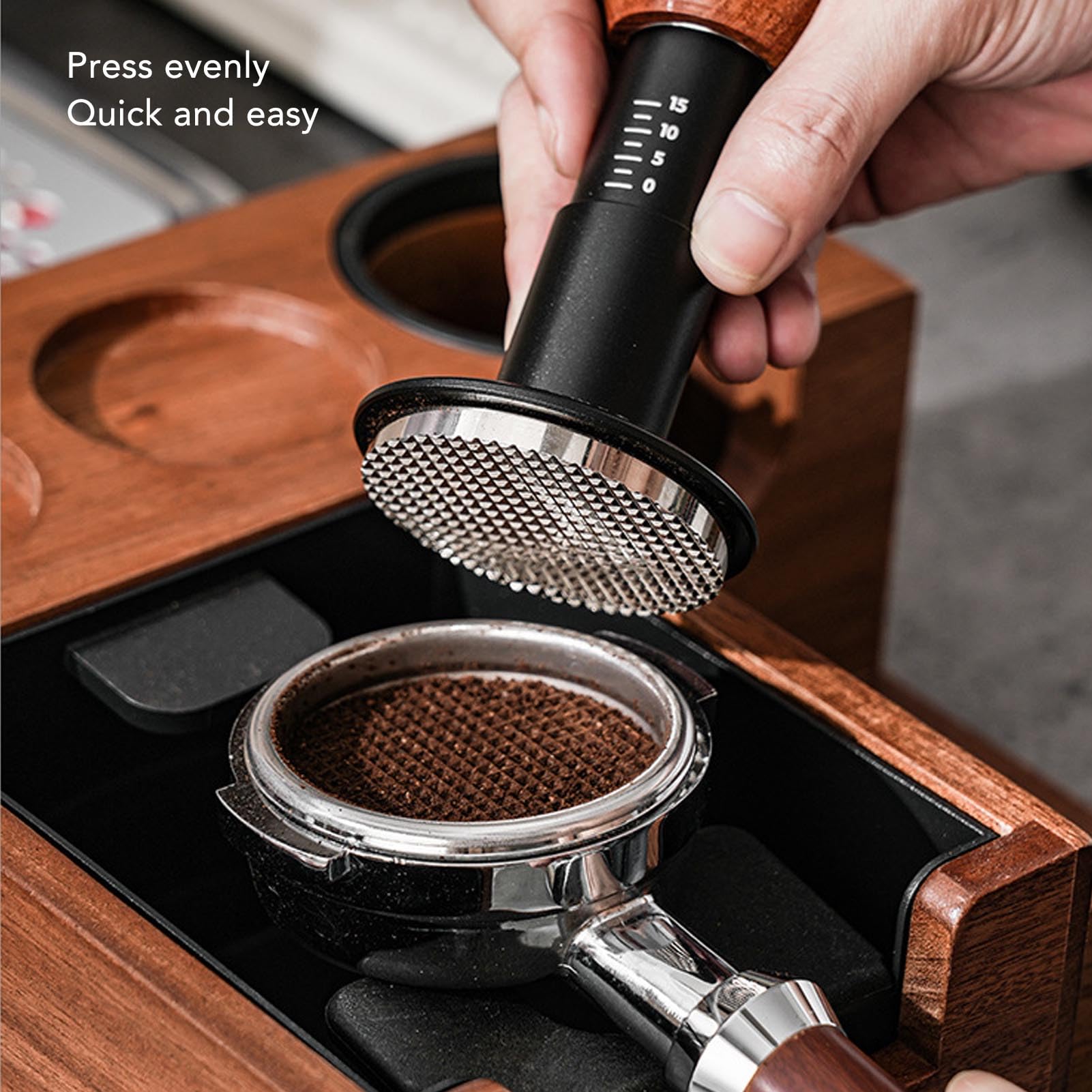 Cryfokt Versatile Spring Loaded Tamper Compatto Macina Caffè Facilmente