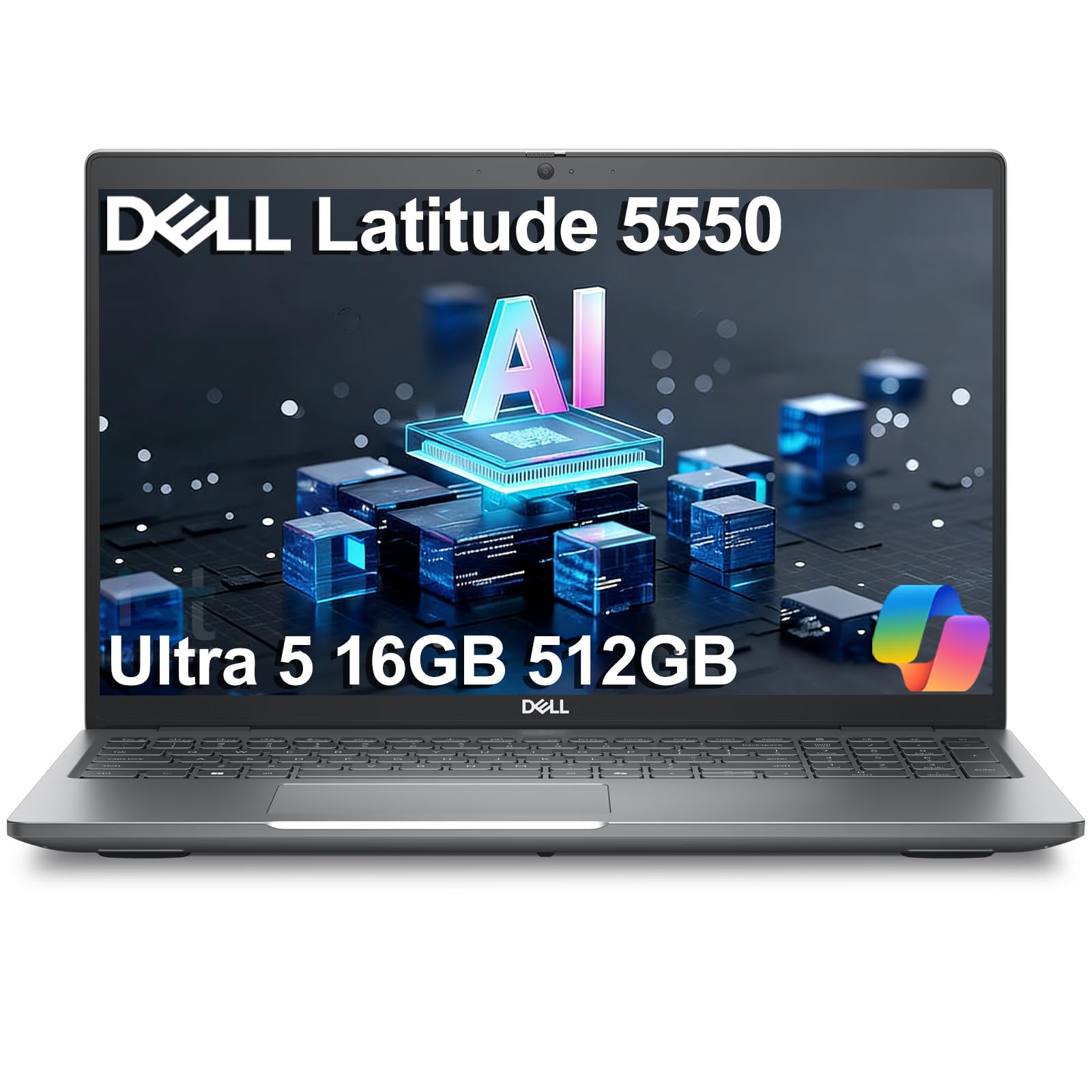 Dell Latitude 5550 5000 Business AI PC Laptop (15.6" FHD Anti-Glare, Intel 12-Core Ultra 5 125U (> i7-1355U), 16GB DDR5 RAM, 512GB SSD), Backlit, 1080p Webcam, 2x Thunderbolt 4, Ethernet, Win 11 Pro