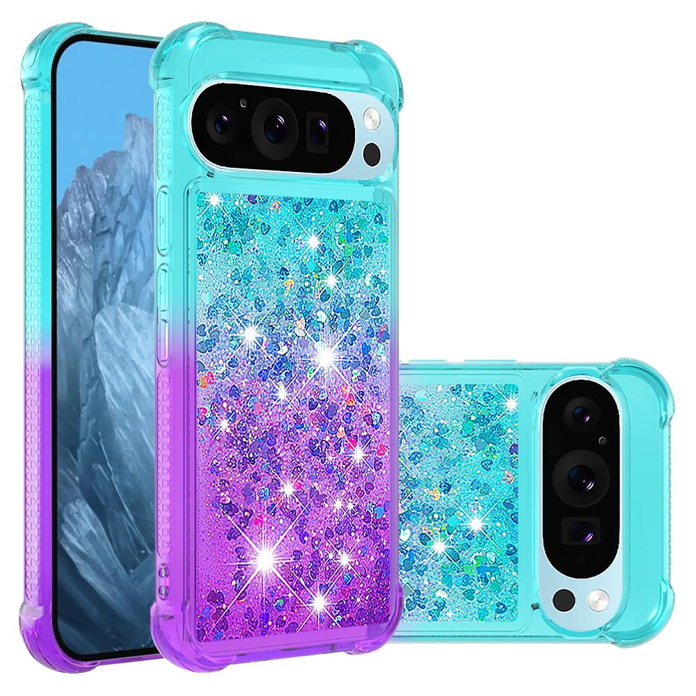 Compatible Avec Google Pixel 9 Étui, Brillant Paillette Floating