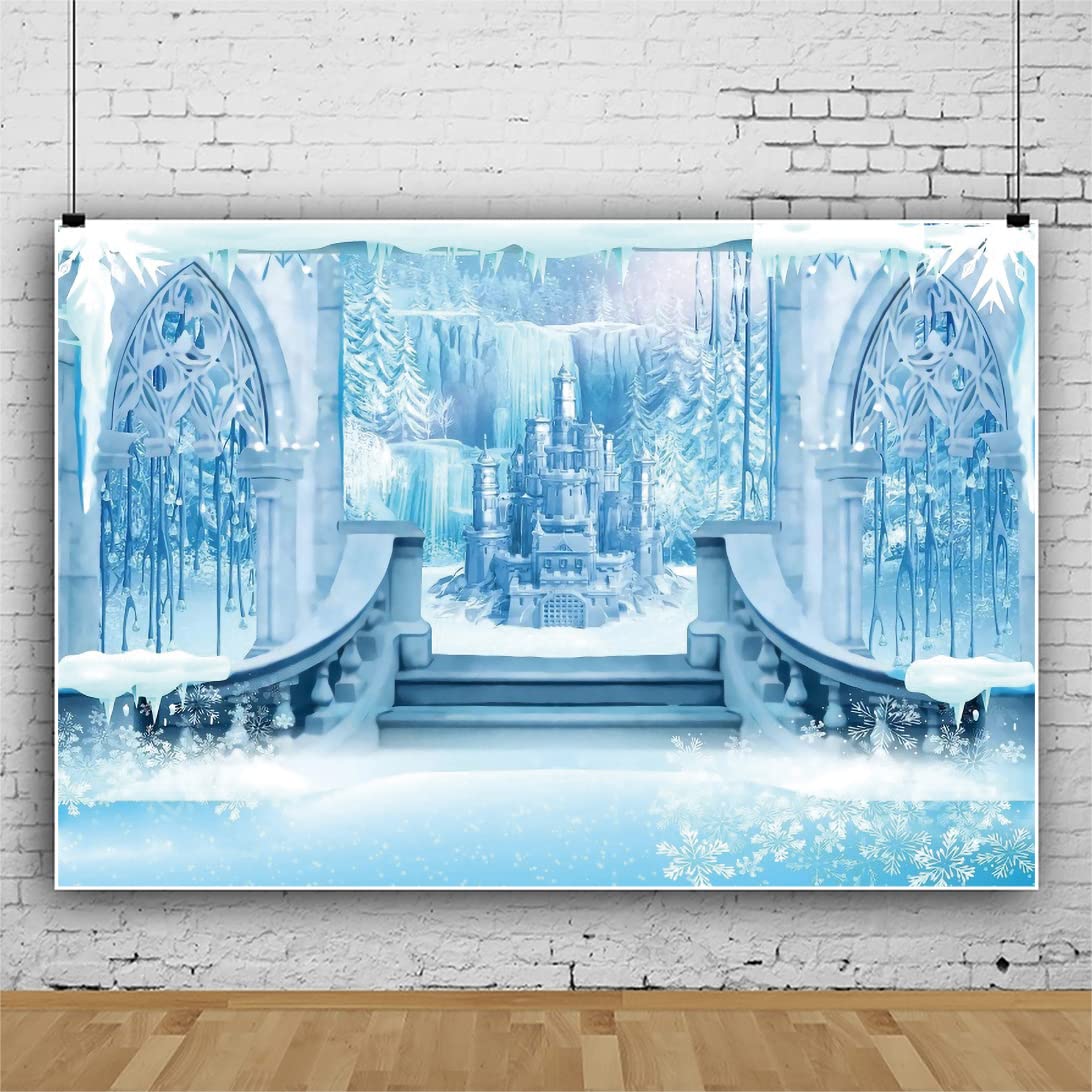 Toile De Fond Photo Scène Hiver Forêt Enneigée | 2.2x1.5m, Vinyle, Pour Studio & Décoration Fête