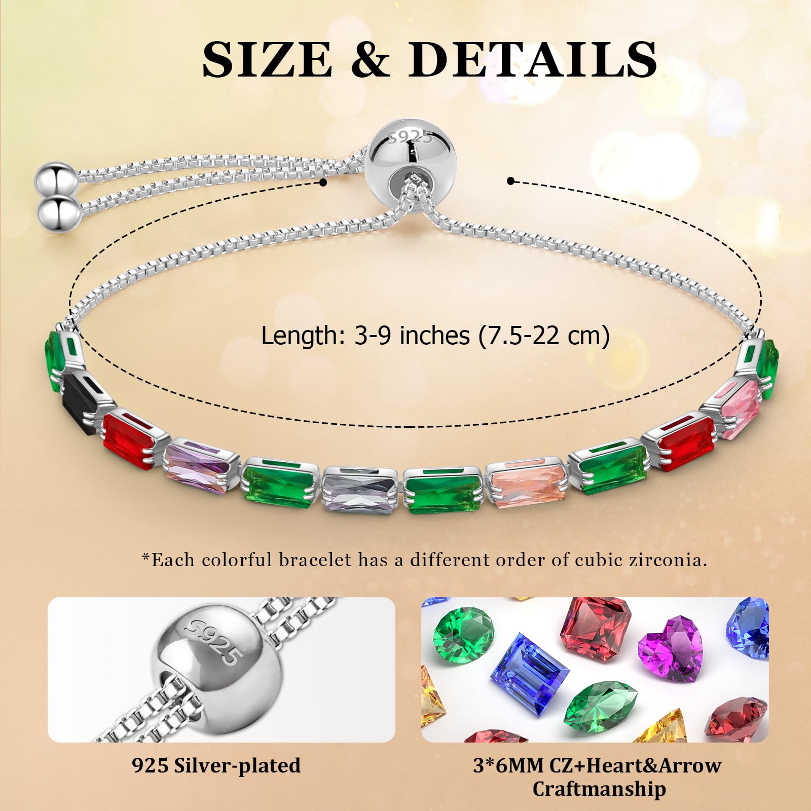 J.Fée Regalo per Lei Regalo Donna, Bracciale Donna Argento 925 con 5A Sparkle Zircone Bracciale Tennis Bracciali Argento Bracciali Donna Argento Gioielli Donna Regali Donna per Mamma Lei