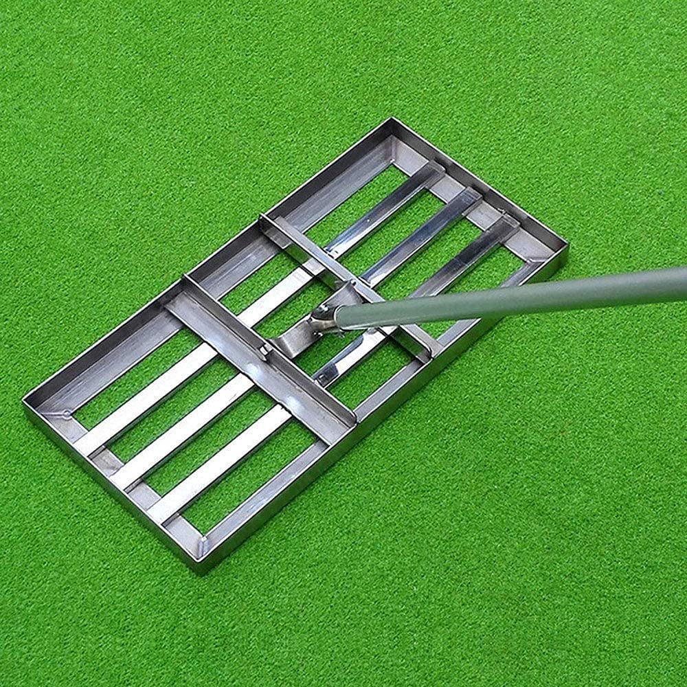 Grabie do bunkrów z piaskiem golfowym, grabie ze stali nierdzewnej do wyrównywania trawnika, grabie aluminiowe do piasku, narzędzie golfowe, ogrodnictwo, ręczne grabie do ogrodu, pola golfowego, far
