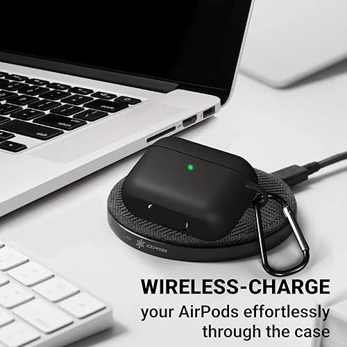Miniatura 5 de IceSword Funda para Airpods Pro de 21 generación, funda protectora completa de silicona para AirPods, carcasa suave, absorbente de golpes, llavero