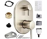 UT3290BN Shower Valve Trim Kit for Moen Align Brushed Nickel M-CORE 3-Series 2-Handle Shower Faucet Trim, Shower Trim UT3290 UT3290BL UT3290BG, Include 1213 Cartridge, U232 U362 Valve Required -2 Year