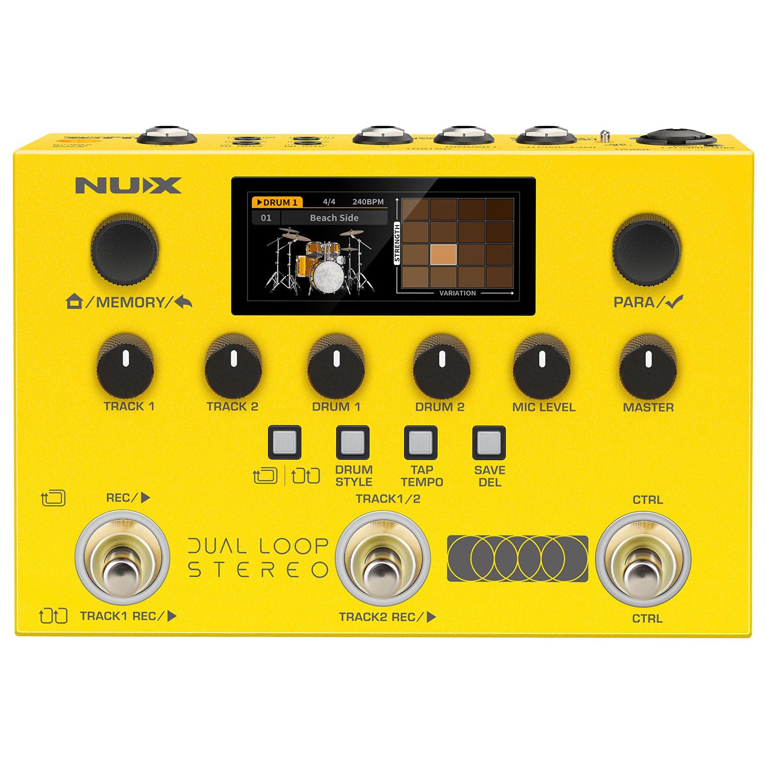 NU-X Dual Loop Stereo Pedal | Multi-Effects Looper für Gitarre, Bass & Gesang mit Drum Machine, USB-Aufnahme, MIDI & Footswitch für Live-Performance