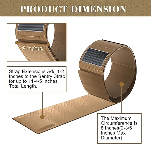Miniatura 3 de Correa Sentry con imán de mayor tamaño, correa magnética para rifle, banda de retención ajustable, ideal como accesorios de pistola para rifle,