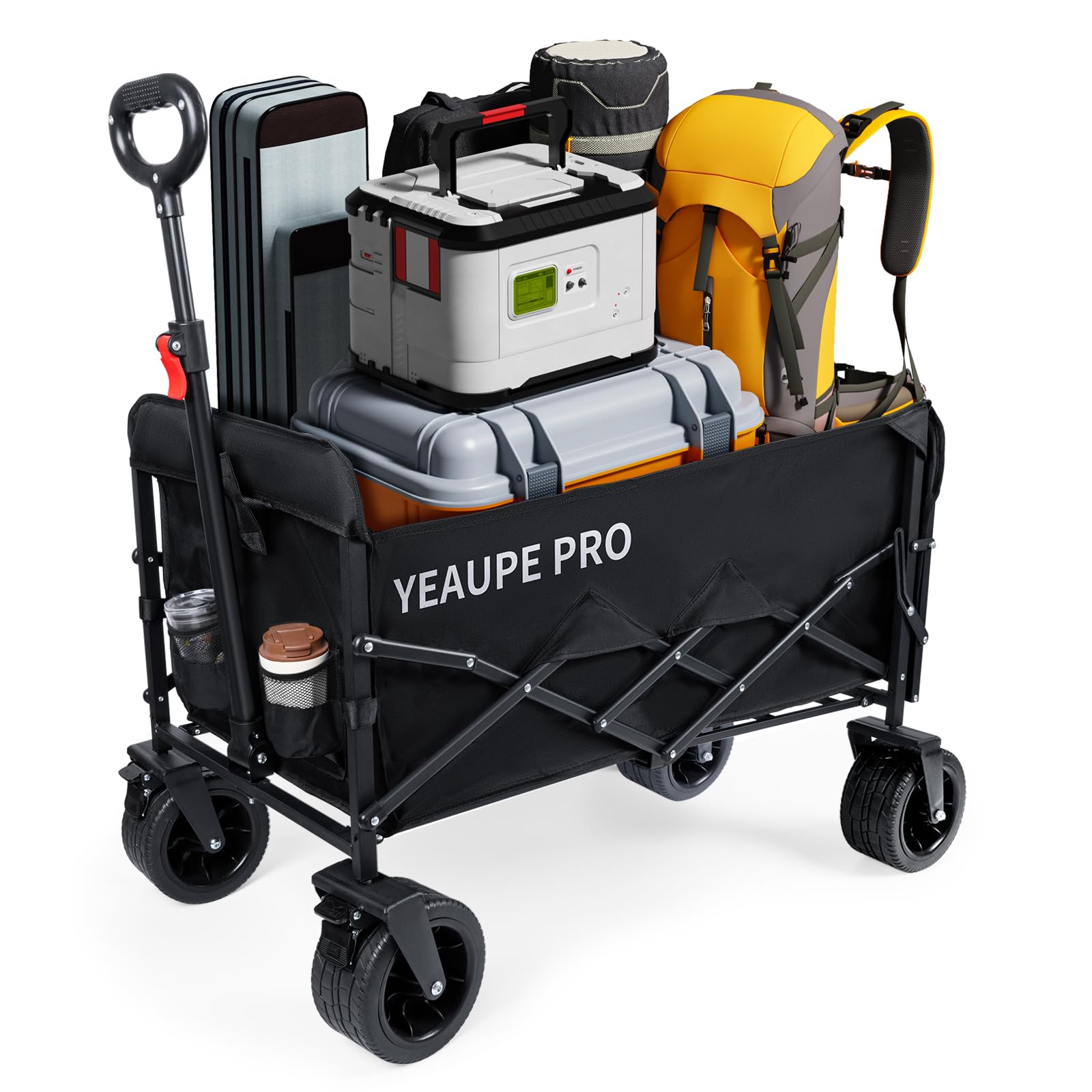 YEAUPE PRO Opvouwbare bolderkar in 4 richtingen, met