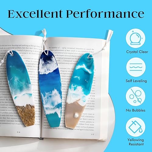 Miniatura 2 de UncleResin Kit de resina epoxi de 32 onzas, relación 11, autonivelante, resina transparente con acabado antiamarilleamiento y sin burbujas para