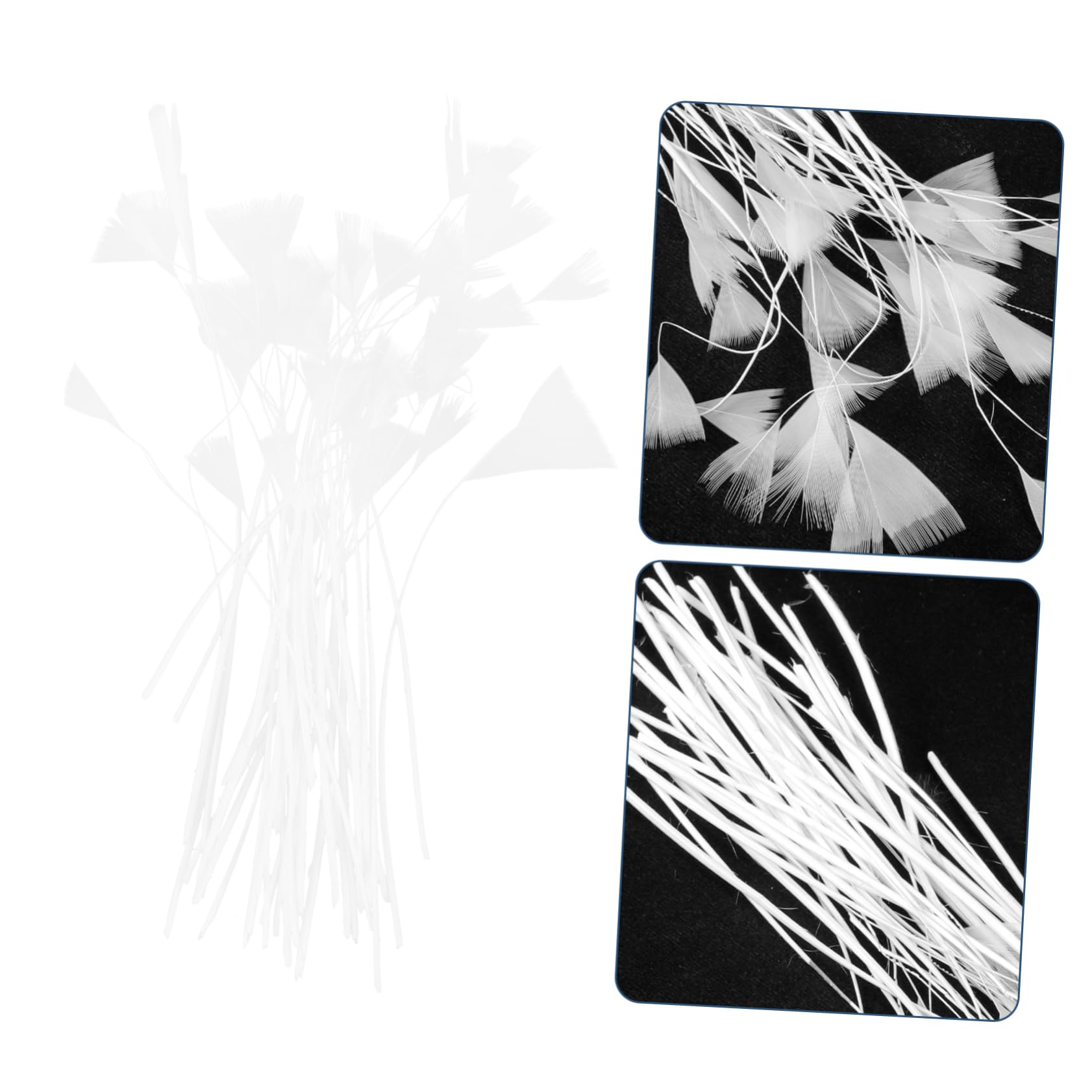 DIYEAH Plumage Noël Artificielles Décoration 50pcs pour Blanches Accessoires Rustique et Mariage Fête de Photobooth et Artisanat Créatif