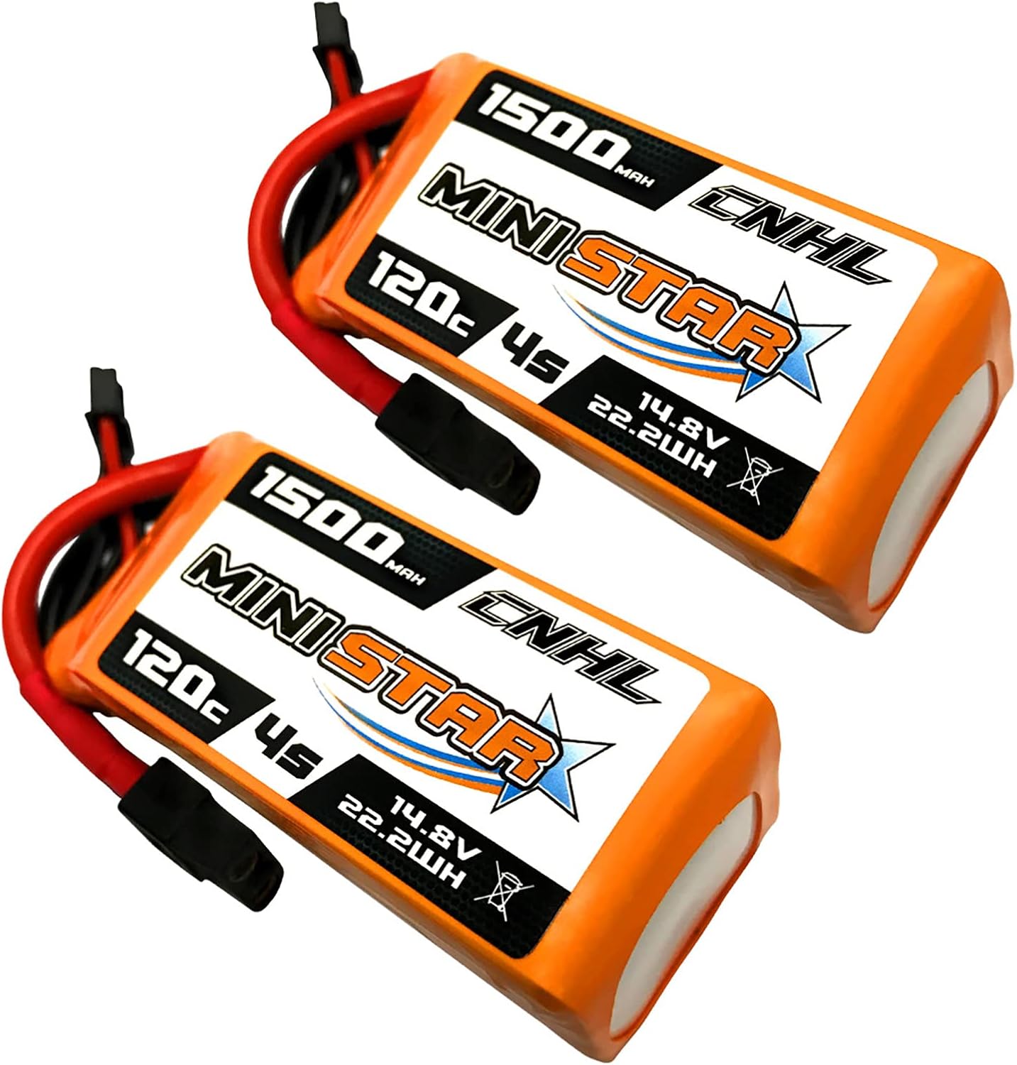 Amazon.co.jp CNHL 1500mAh 4S Lipo Battery 14.8V 120C, XT60 for FPV Racing, RC Quadcopter