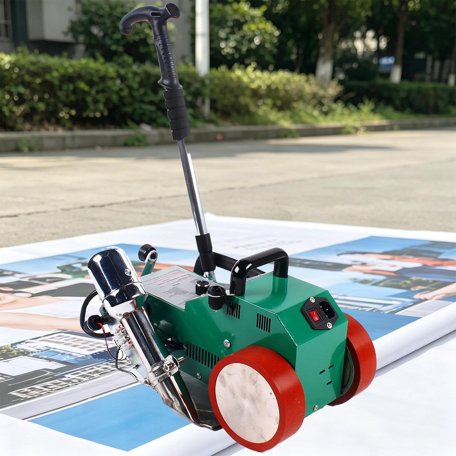BITYCOW 1800W PVC Flex Banner Seam Welder, 20-680°C Adjustable Temperature, Portable Hot Air Welding Device for Fabric & Waterproof Connection Projects