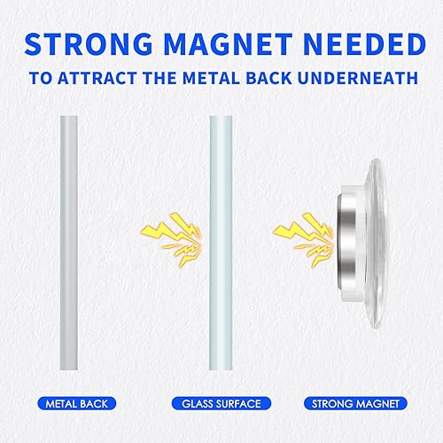 Miniatura 6 de Pizarra blanca magnética de vidrio de 6 x 4 pies, 72 x 48 pulgadas, pizarra de cristal de borrado en seco para montaje en pared, gran pizarra