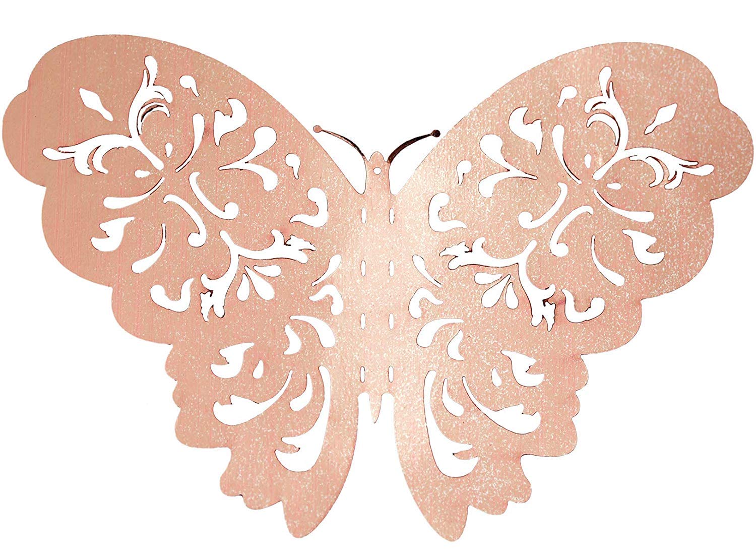 JUNI-H 36 Pièces 3D Papillons Décoratifs Papillon Autocollants Muraux DIY Art Stickers Chambre Bébé Décor Stickers Amovible Décoratifs Papier Peint Muraux (Rose Rouge)