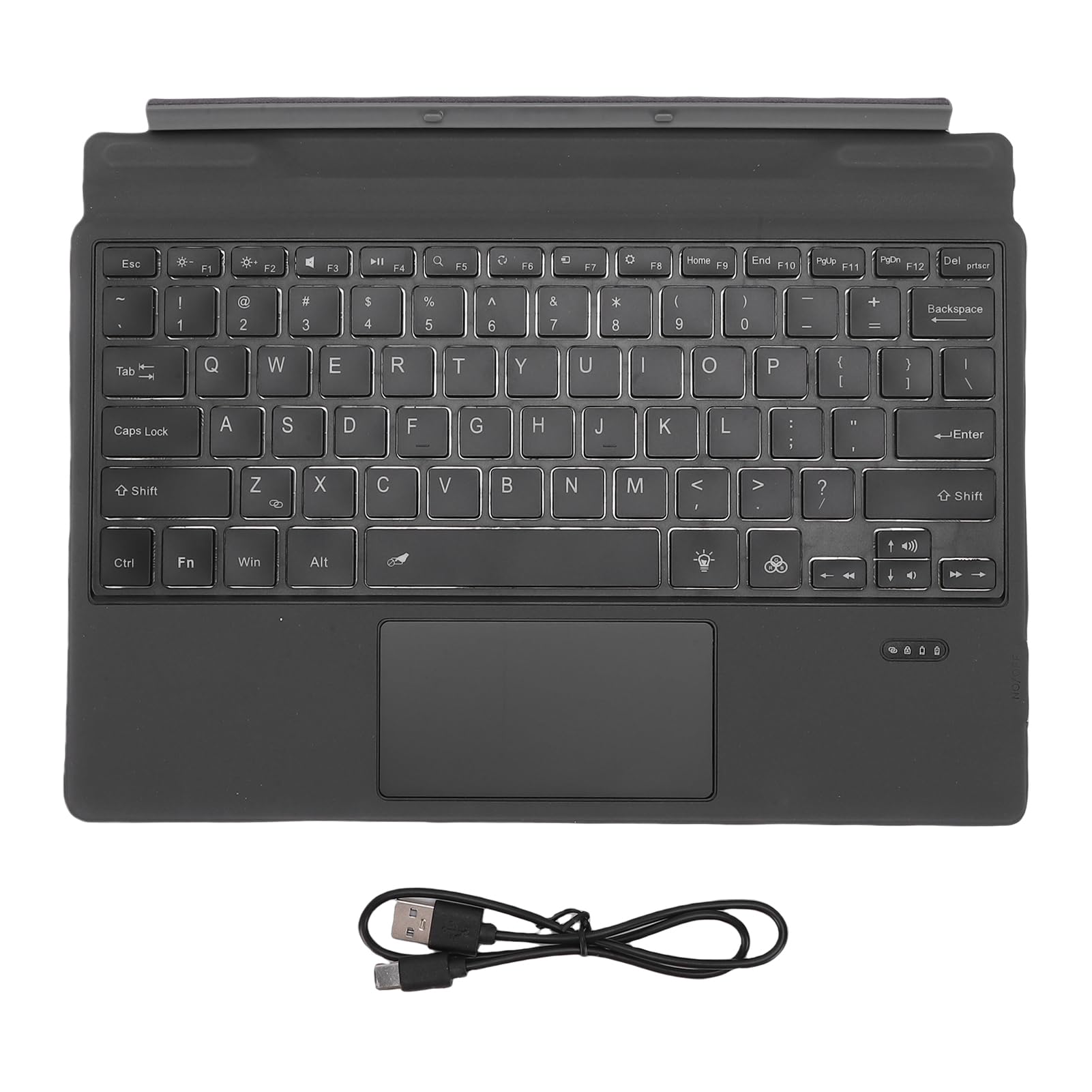 Tastiera Bluetooth Touchpad Custodia per Tastiera Wireless Retroilluminata Staccabile Segnaposto per da Viaggio a Prova di Spruzzi con Touchpad in Vetro per