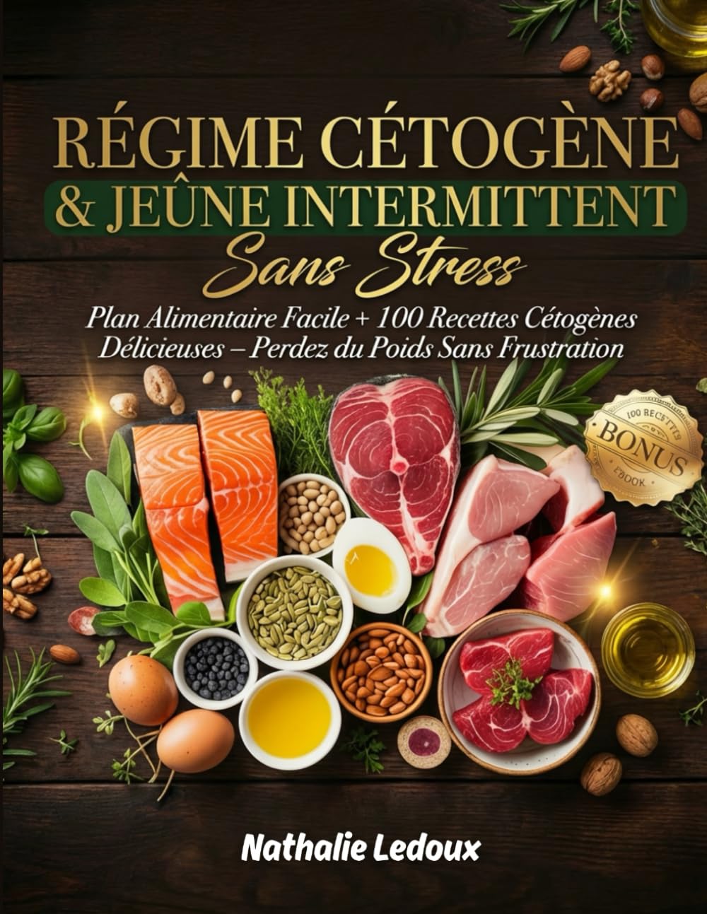 RÉGIME CÉTOGÈNE & JEÛNE INTERMITTENT SANS STRESS : Plan Alimentaire Facile + 100 Recettes Cétogènes Délicieuses – Perdez du Poids Sans Frustration