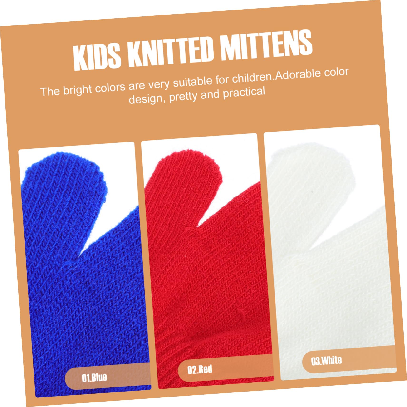 LIFKOME 24pares Guantes De Invierno Para Niño Niña Mitones Tejidos Cálidos y Confortables Para Años Diseño
