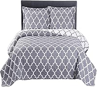 Vista 26 de Royal Tradition Ayat-Birds - Juego de edredón reversible tamaño King de 3 piezas (110 pulgadas de ancho x 96 pulgadas de largo) colcha ligera