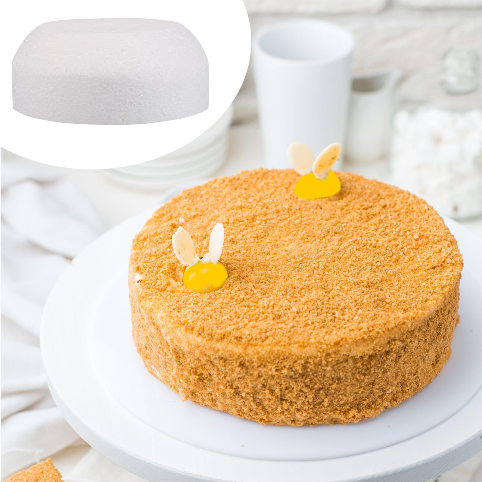 Modèle de Faux Gâteau Européen en Écume 1 Pièce pour Décoration