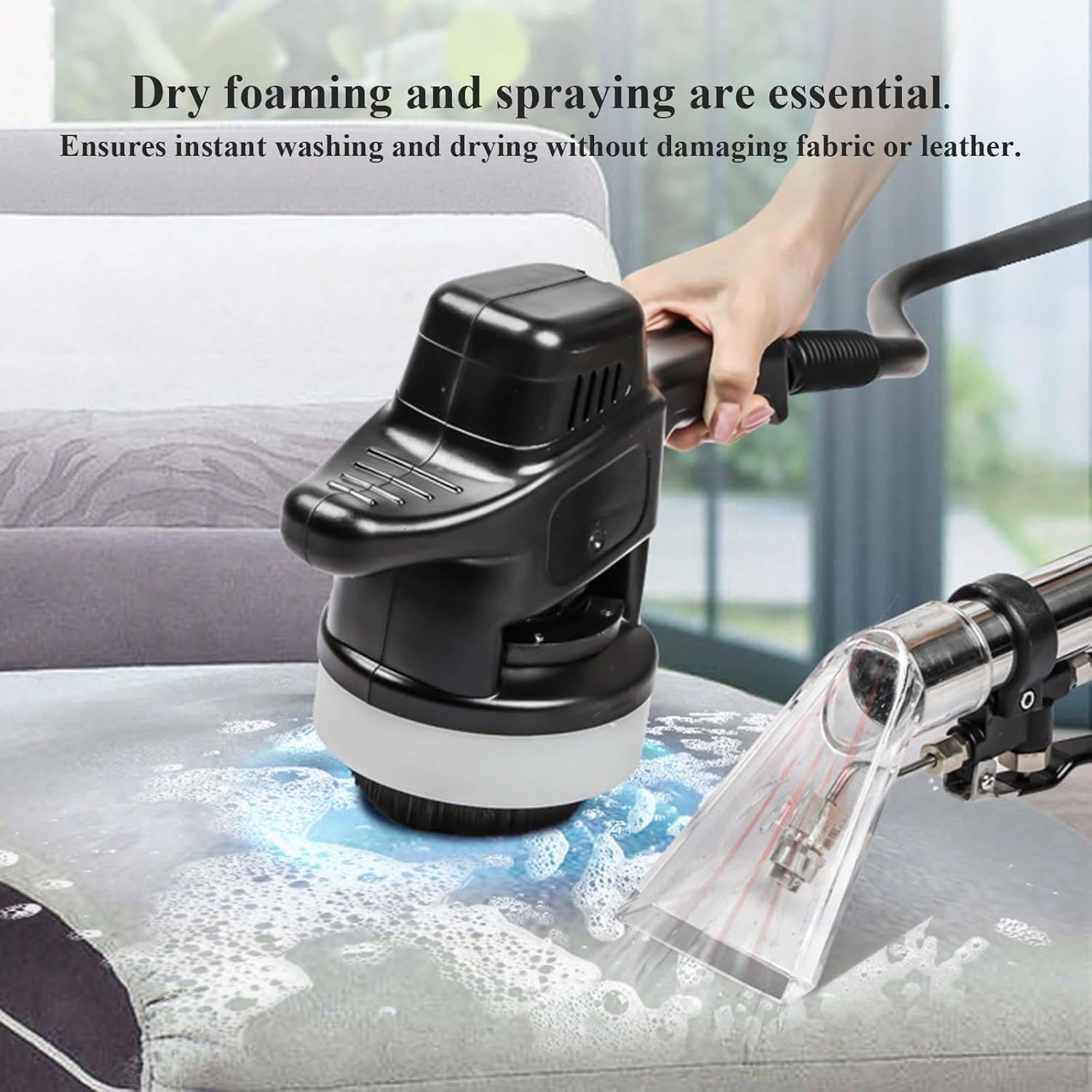 Máquina limpiadora de alfombras portátil 3 en 1, limpieza profunda de acero inoxidable para alfombras, sofás y tapicería, eliminación eficiente de manchas y diseño compacto