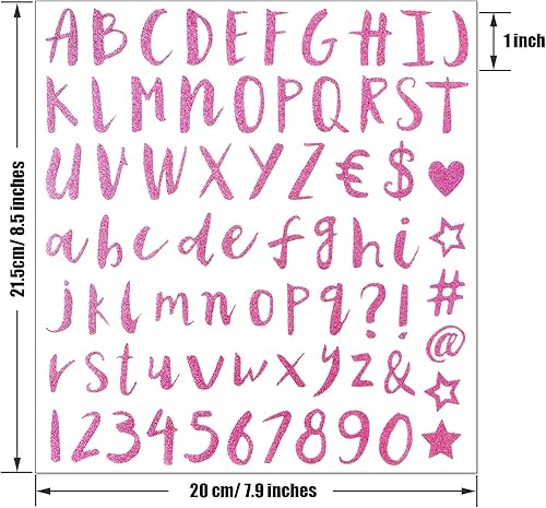 Vista 16 de Glitter Letter Stickers 810 Pieces 10 Sheets Alphabet Number Stickers,Self Adhesive Letters for Scrapbooking,Mailbox,Kitchen,Graduation Black