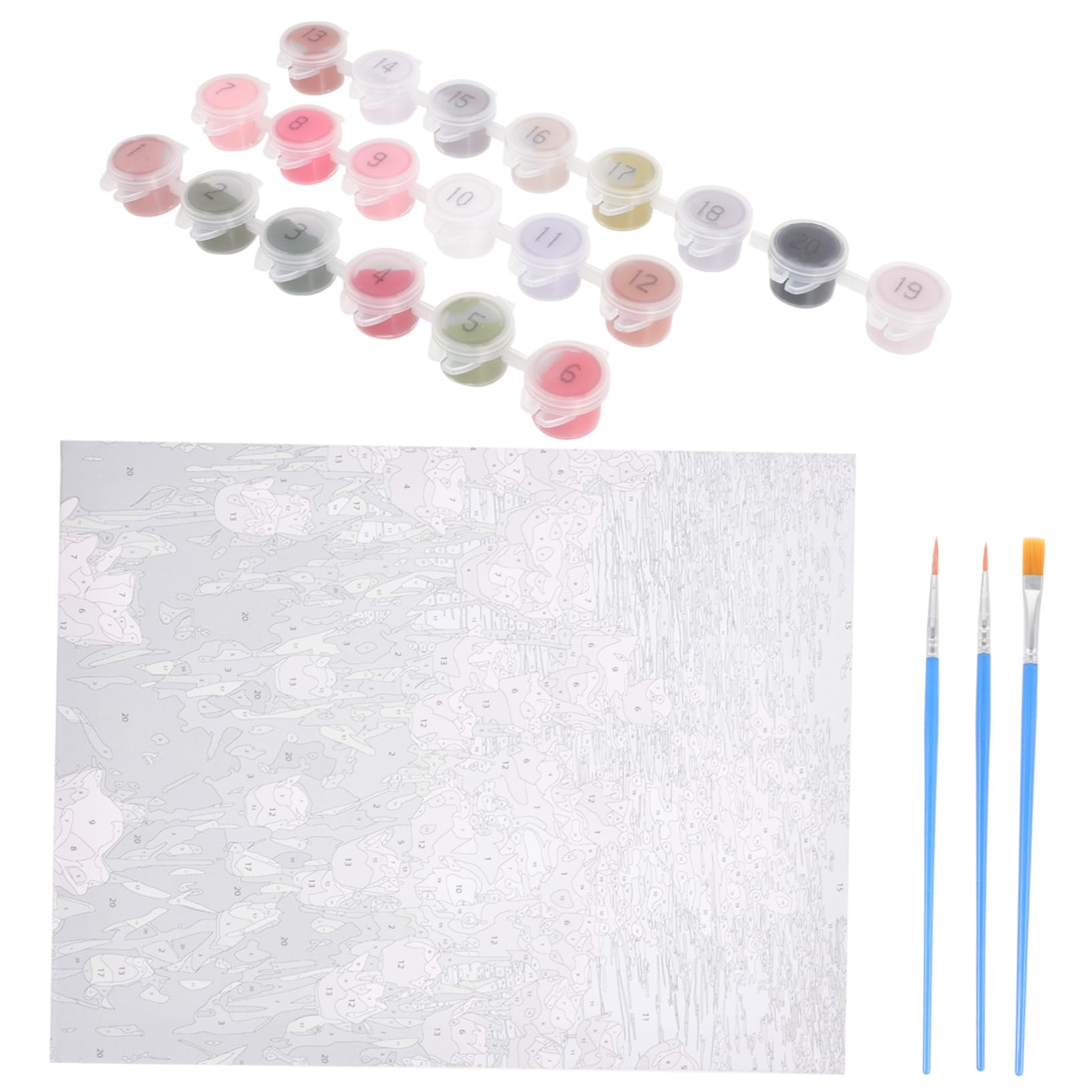 Artibetter Kit Pittura per Adulti e Bambini Numeri Decorativo a Olio su Tela di Legno, per Decorazione Casa o Regalo Pratico