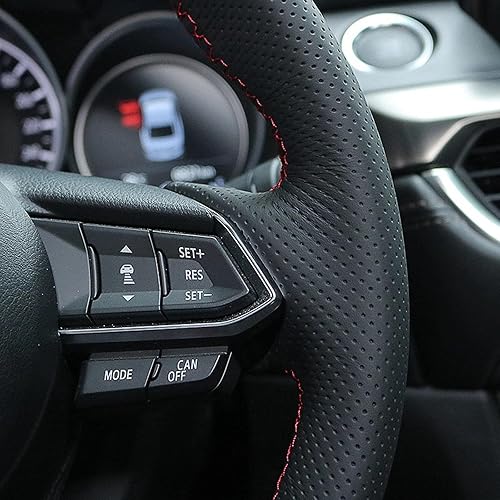 Miniatura 3 de COVAKO Funda de cuero negro para volante de automóvil para Mazda 3 Axela 2017-2018 Mazda 6 Atenza CX-3 CX-5 CX-9 accesorios de coche