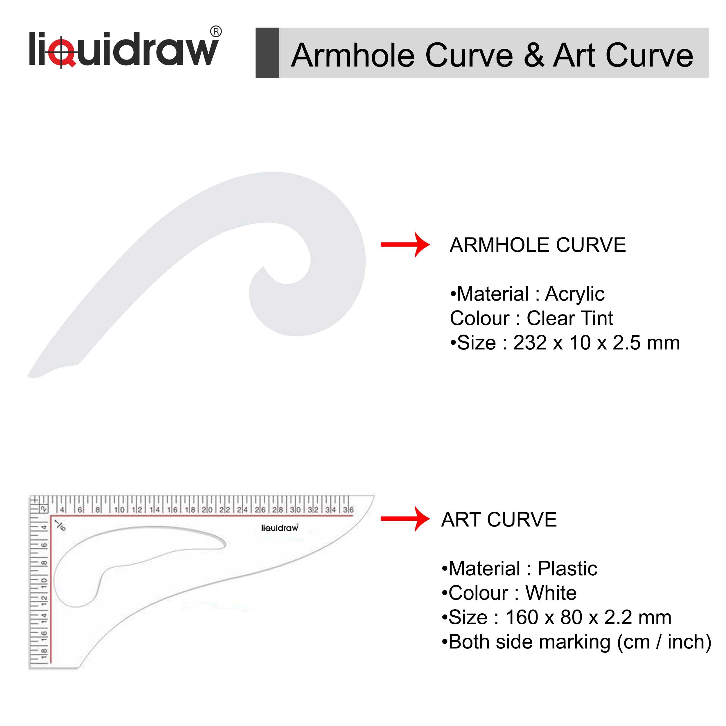 Liquidraw Linijka do szycia krawiecka zestaw 9 wzorów, linijki do szycia i krzywizny, zestaw krzywizn bioder i nóg, linijki do pikowania, projektowania mody, krawieckiego, pomiaru i tworzenia wzorów, imperialne metryczne