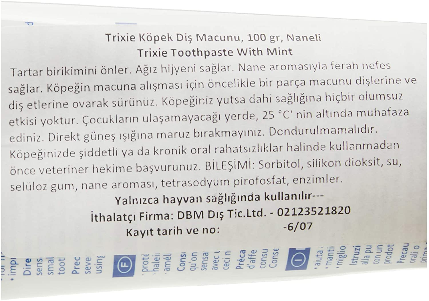 Trixie Dental Care Mint Dentifricio per cani 2 x 100 g Confezione doppia