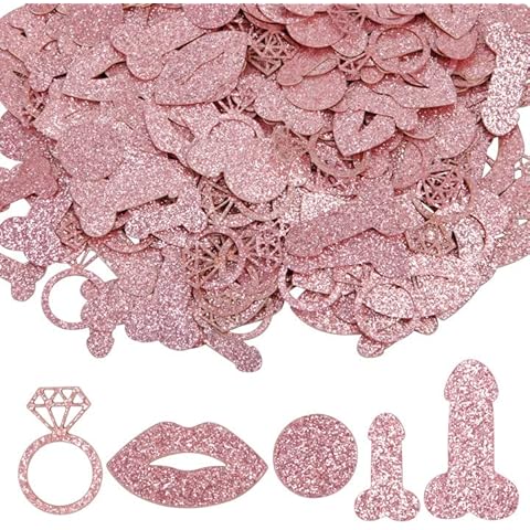 YOLOUP JGA Konfetti Rosegold Bride to be Streudeko glitzerndes Papier Konfetti lustige Party Dekoration Cover