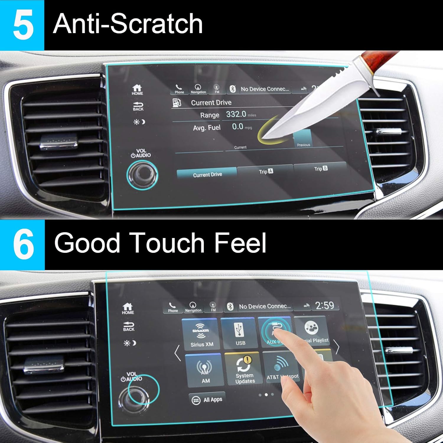 ttcr ii compatible with 2019 2022 honda pilot screen protector 8 inch for 2019 2023 passport touchscreen protector for pilot and passport 8 in tempe