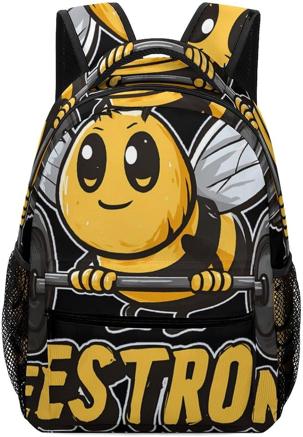 Bee Be Strong Unisex Backpack Casual Daypacks Lightweight Shoulders Bag for Camping Hiking Travel