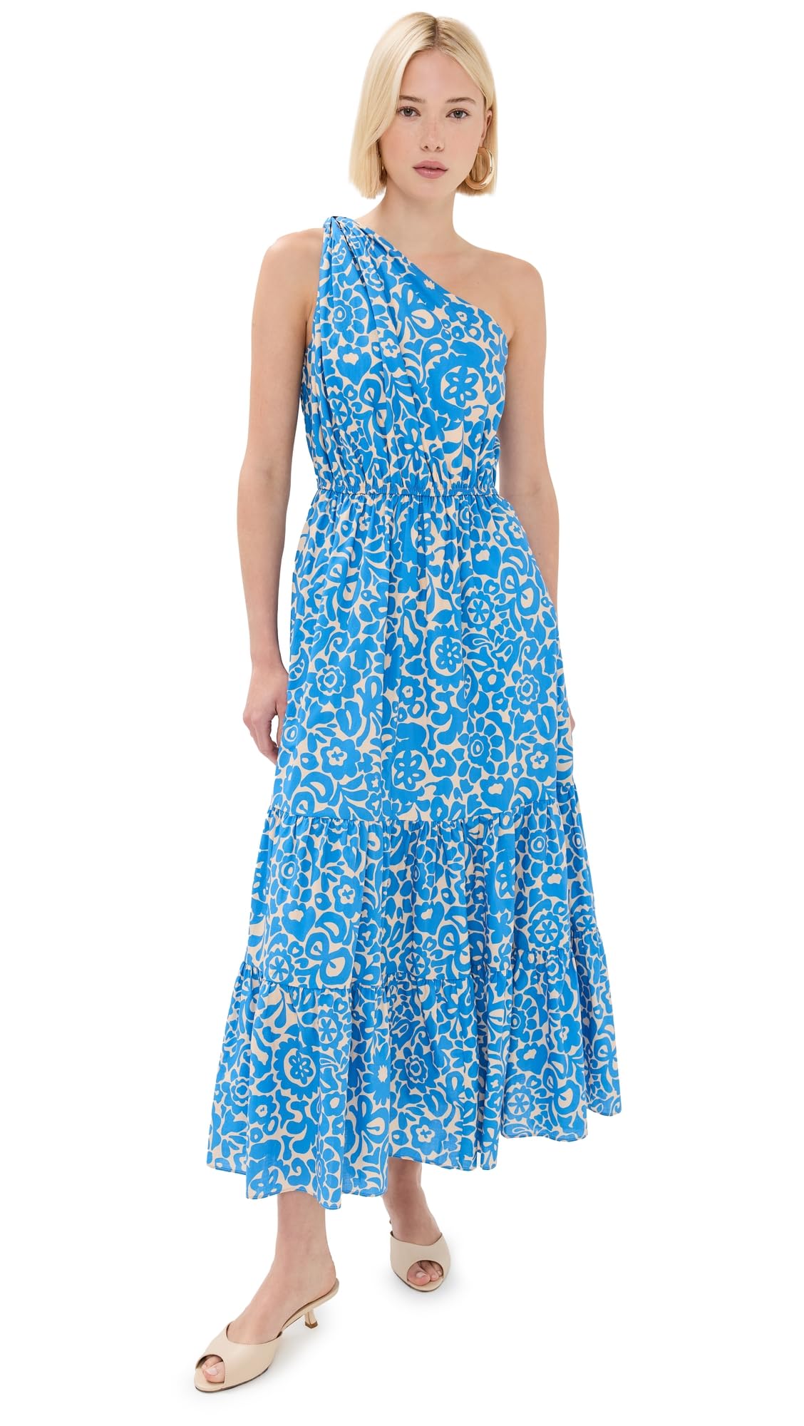 English FactoryWomen's One Shoulder Print Maxi Dress