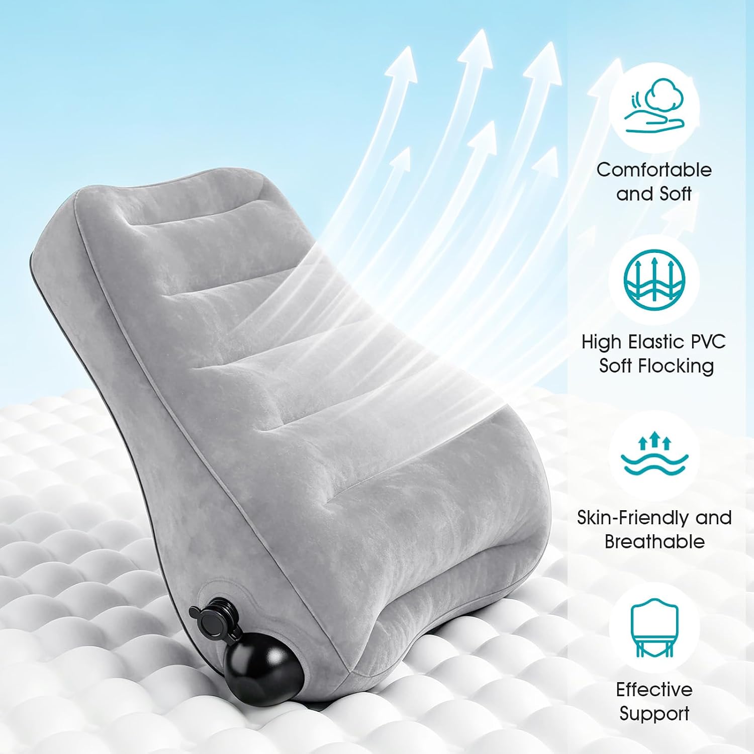 Portable Lumbar Pillow Inflatable Support Pillow - Inflatable Waist Cushion