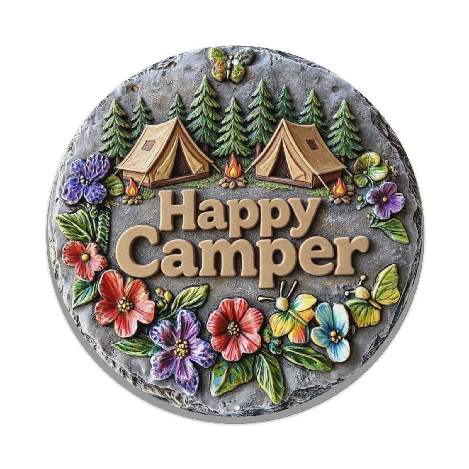 Happy Camper Metal Tin Sign Plaque