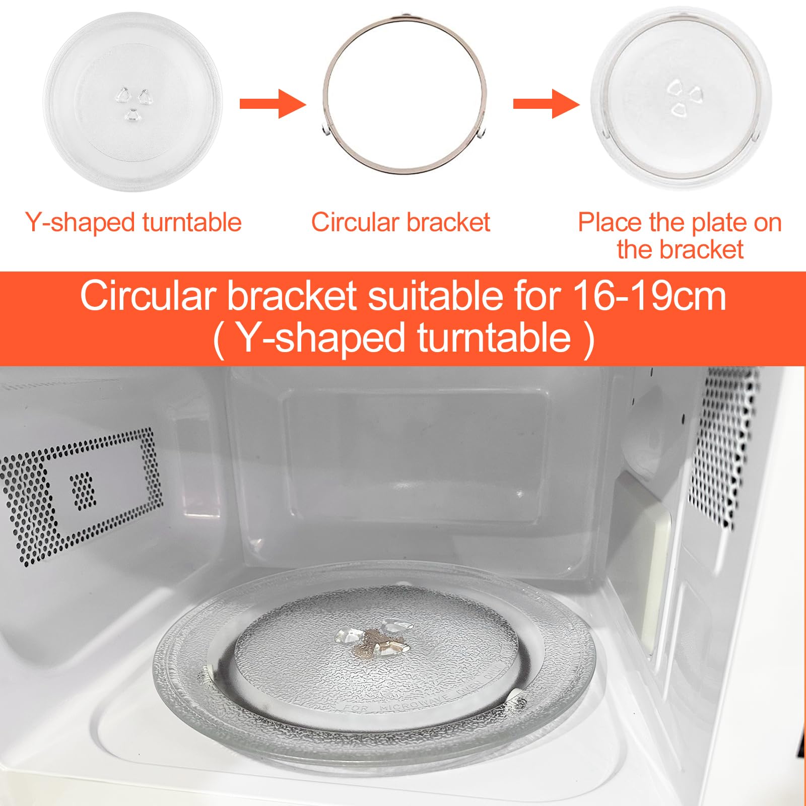 TOYZFRIENDY Mikrowellen Drehteller Ring - 2 Stück Hitzebeständige Rollringe