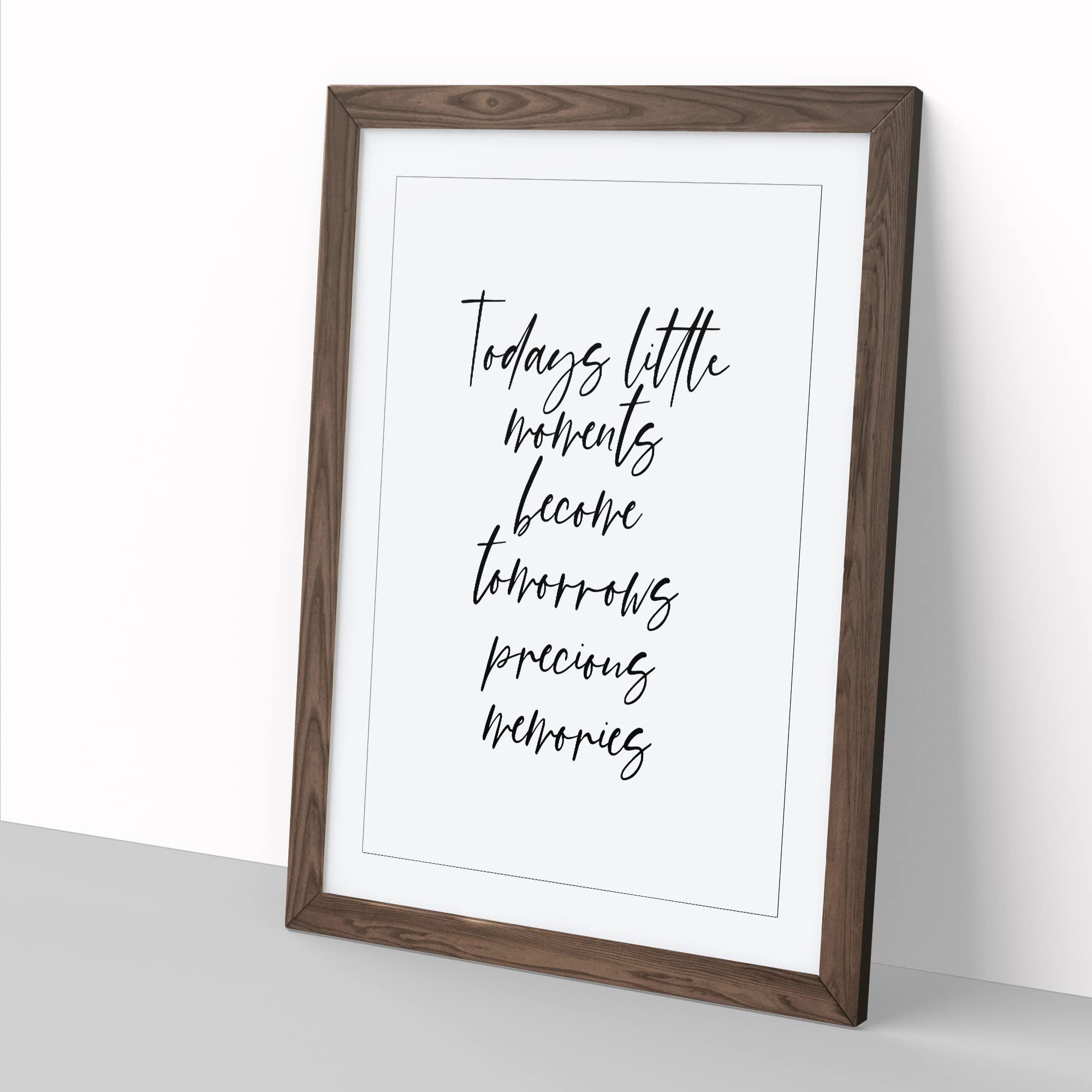 Todays Little Moments Typography Quote Framed Wall Art Print, Ready to Hang Picture for Living Room Bedroom Home Office Décor - Image 2