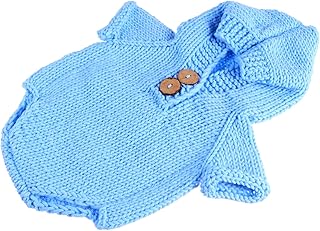 1Pc Acessórios De Fotografia Kit De Tricô Conjuntos De Suéter Para Bebês Trajes De Fotografia Infantil Trajes De Sessão De Fotos Para Bebês Trajes De Malha Para Bebês Roupas