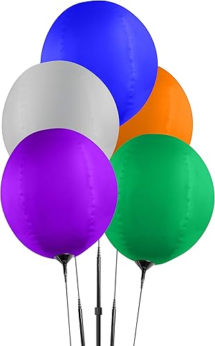 Kit de racimo de globos reutilizables con punta de tierra, globos multicolores, sin helio, globos resistentes a la intemperie, 5 globos duraderos y