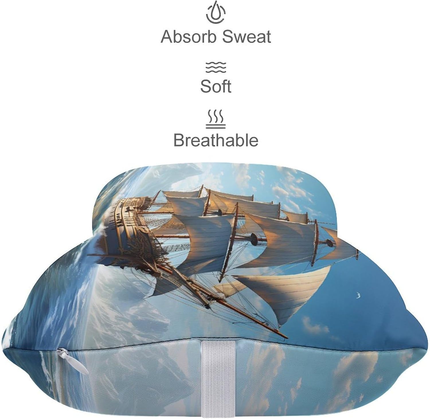 Boats Ship Seascape 2 Pack Car Neck Pillow Car Headrest Soft Car Pillow for Most Cars