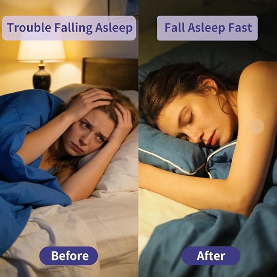 60ct Deep Sleep Patches for Adults - All Natural Sleep Patches Stickers 8-Hour Lasting, Cruelty Free (Clear-60ct)