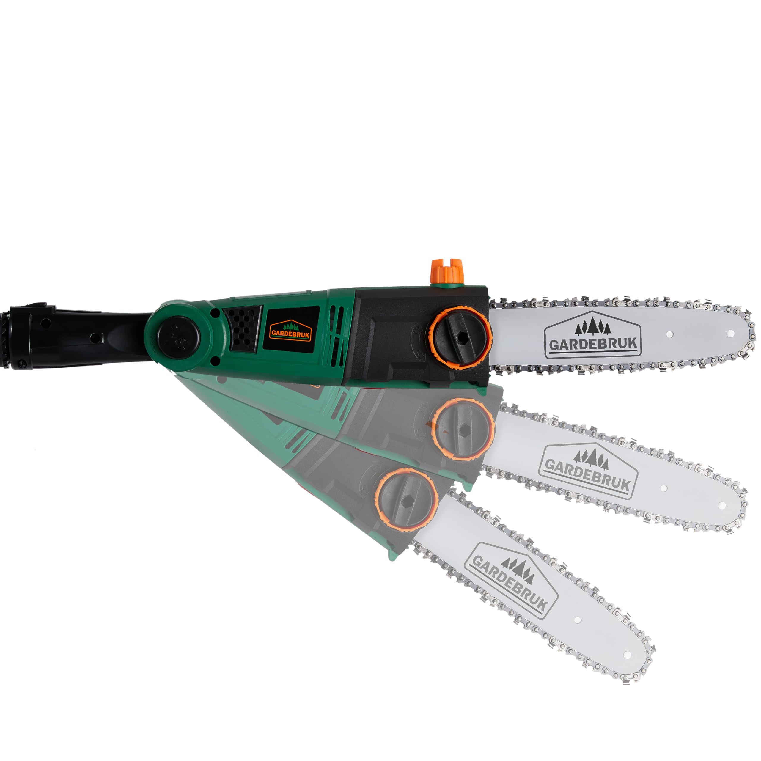 GARDEBRUK® Elagueuse sur perche électrique 750W poignée ergonomique lame 26cm télescopique coupe branche tronçonneuse sécateur scie arbre branches