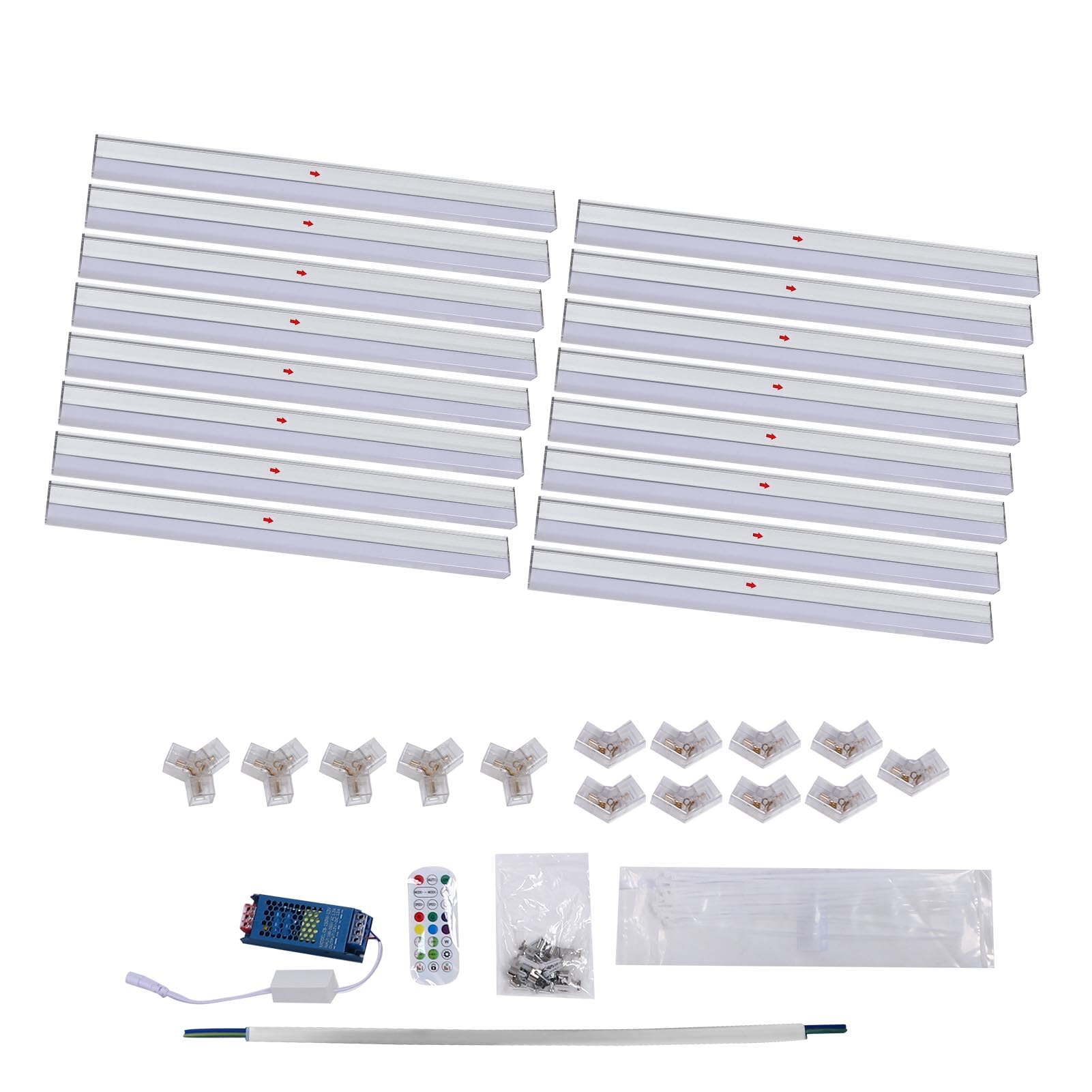 LiebeWH Panneau Lumineux de Plafond LED RGB Hexagonal avec Télécommande, Boîtier en Aluminium étanche IP54, pour Fête de Jeu, Chambre à Coucher, Décoration Murale de Garage