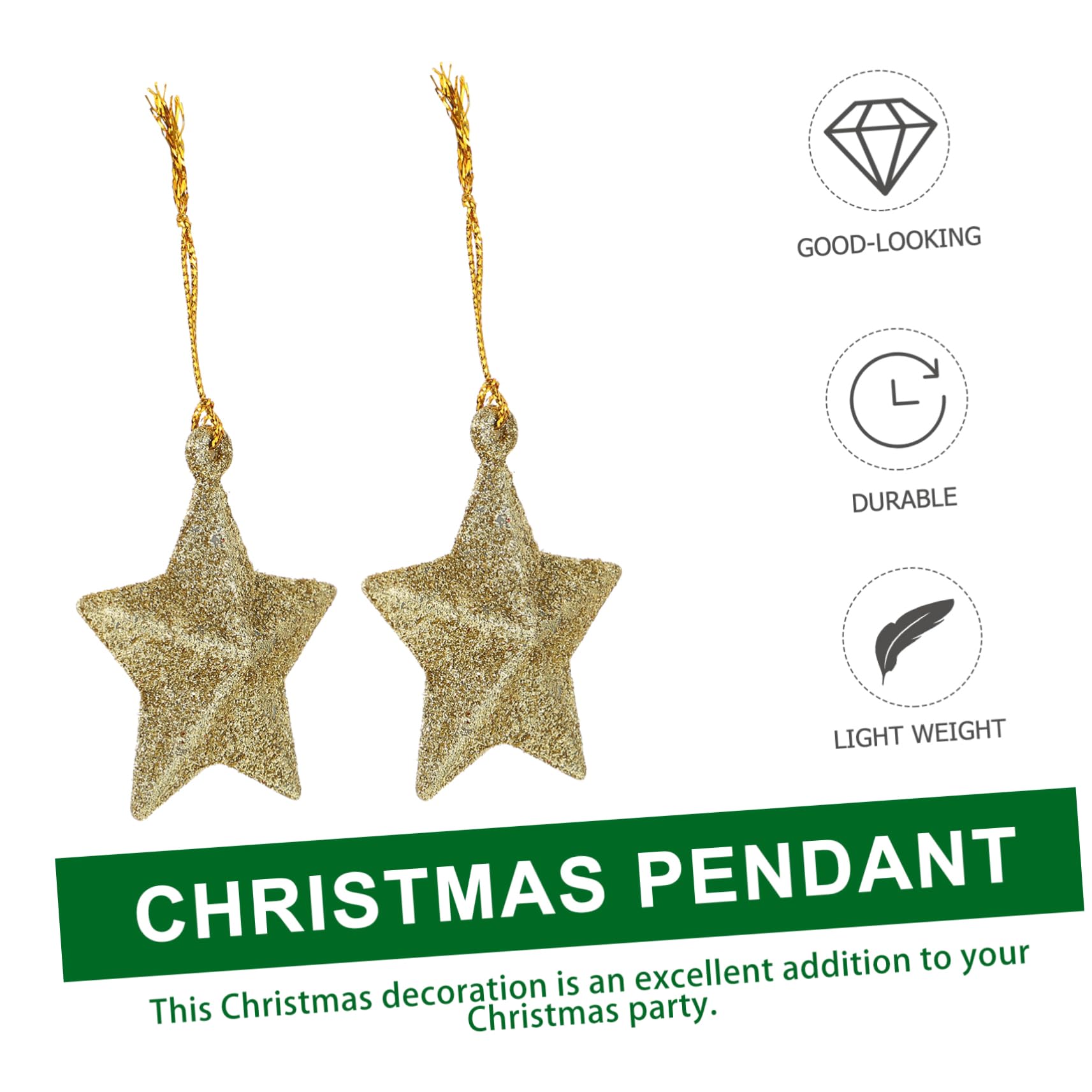 Ciieeo 5 Set Di Decorazioni Natalizie Uniche A Forma Di Stella Con Ciondolo Per Albero Di Natale Decorazioni Da Giardino Per Feste 30 Pezzi * 5