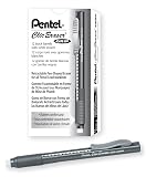 Pentel Clic Eraser Grip, Retractable Eraser, Black Barrel, Box of 12 (ZE22A) – view 1