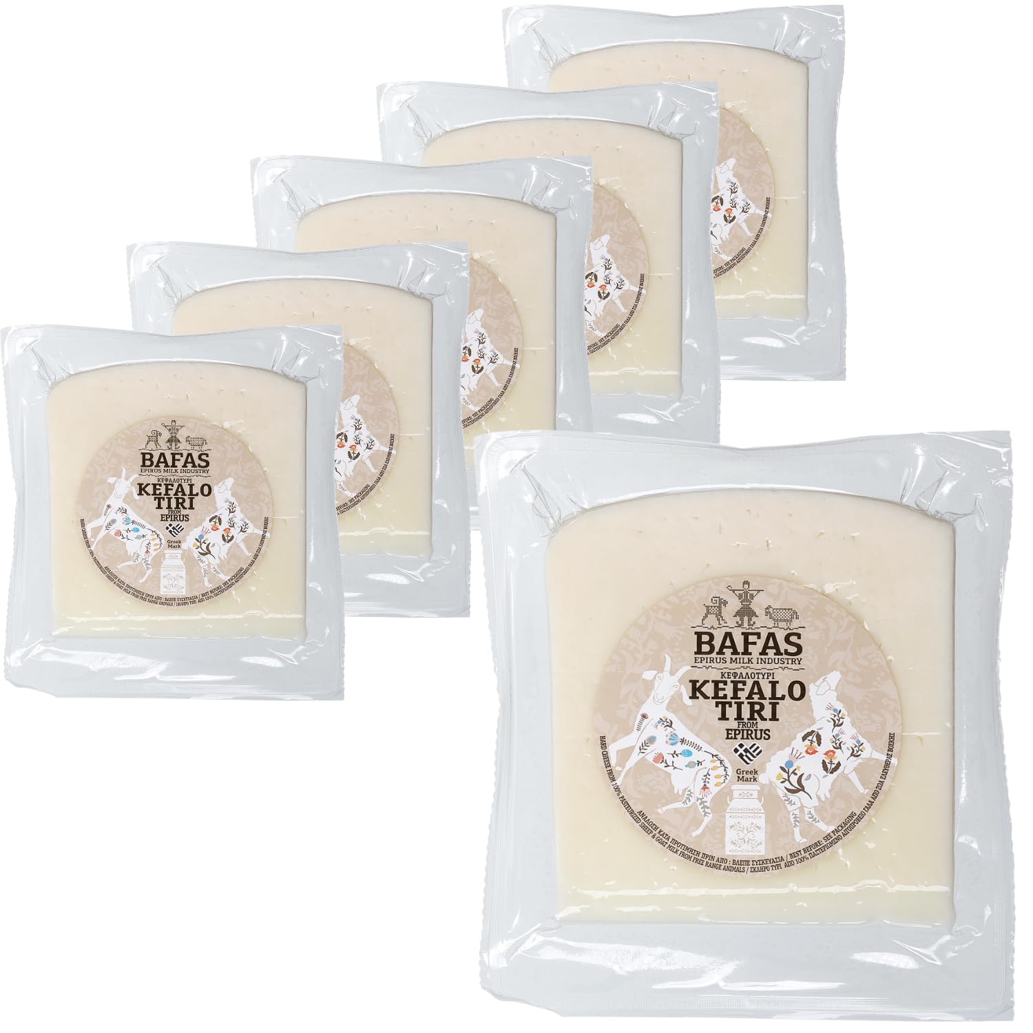 Bafas Kefalotiri Hartkäse 6x 300g Griechischer Käse aus Schafs- und Ziegenmilch