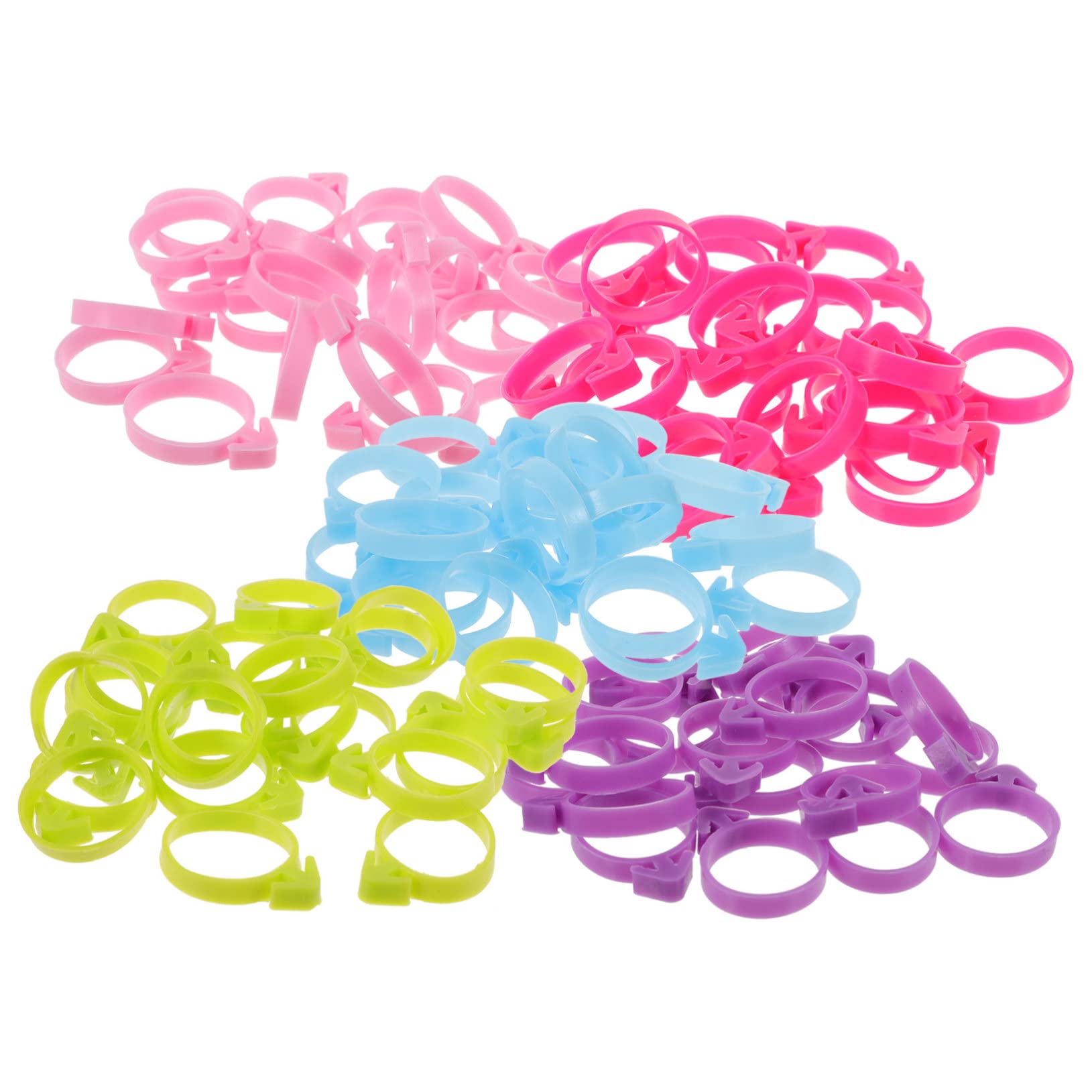 OUNONA Anillo De Fijación para Manga Pastelera Kit De Suministros para Decoración De Pasteles Bridas Reutilizables para Manga Pastelera Clips para Manga 100 Piezas*4
