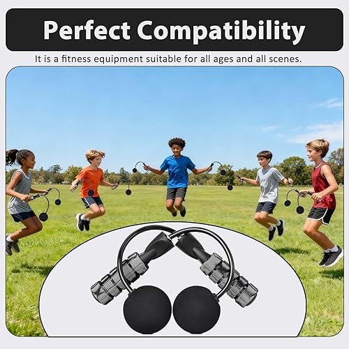 Miniatura 7 de Cuerda de saltar inalámbrica con jumprope interior, cuerdas de saltar sin cuerda con peso sin cuerda sin enredos para entrenamiento de resistencia,