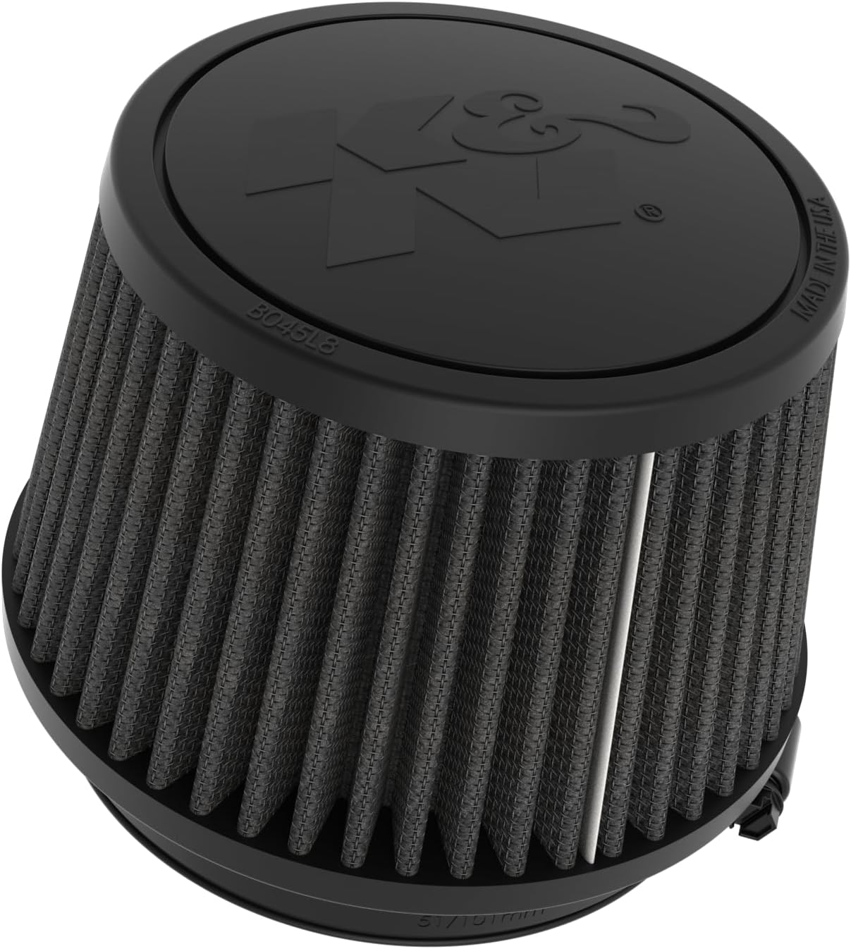 K&N Dryflow Lifetime Universal Clamp-On Air Filter: Dry Synthetic, Washable, Oil-Free: Flange Diameter: 4 In, Filter Height: 0.75 In, Flange Length: 0.75 In, Shape: Round Tapered, RU-3119HBK