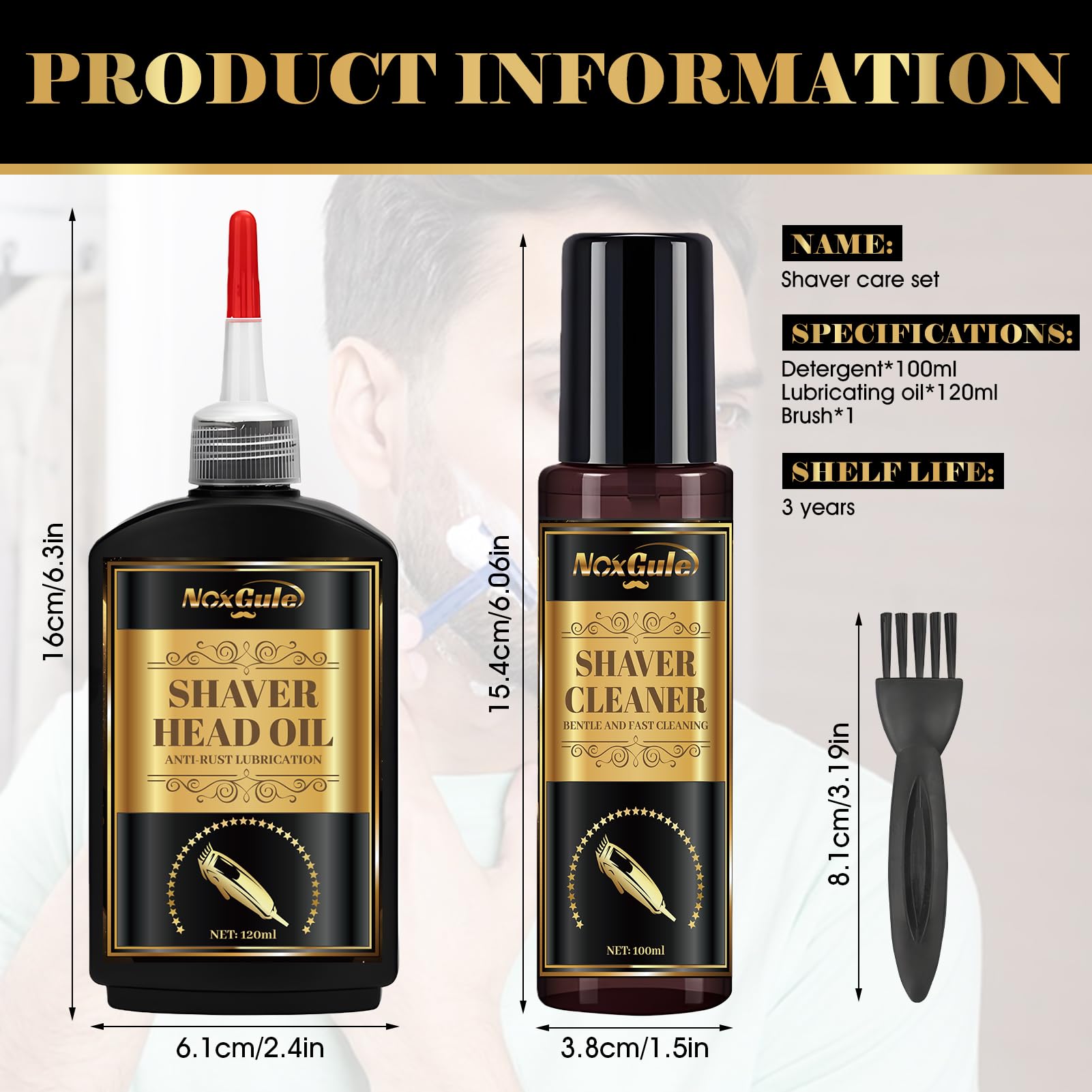 Środek do czyszczenia głowicy tnącej, olej 120 ml do maszynki do strzyżenia włosów | Płyn do czyszczenia golarki 100 ml, smarowanie, ochrona przed rdzą, odporność na zużycie, wydłużenie żywotności ostrza
