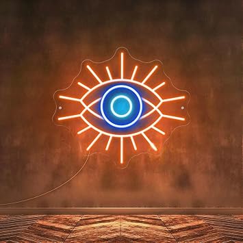 The Devils Eye Neon Wall Art, Custom Magic LED Light, Eyes of God Neon Light, Third Eye Wall Art Home Decor, Man Cave Decoration, 15"x13"